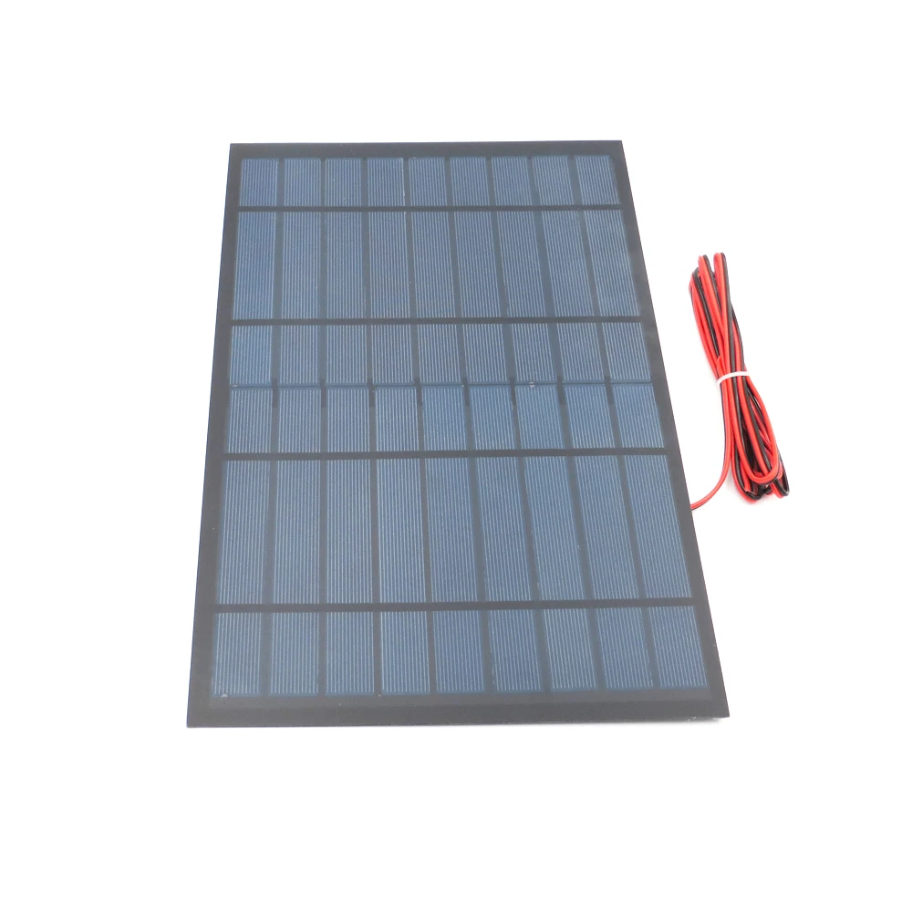 9 в 10 Вт удлинитель провода панели солнечных батарей поликристаллического кремния DIY батарея зарядное устройство маленький мини кабель игрушка вольт 9 в 10 Вт 10 Вт ватт