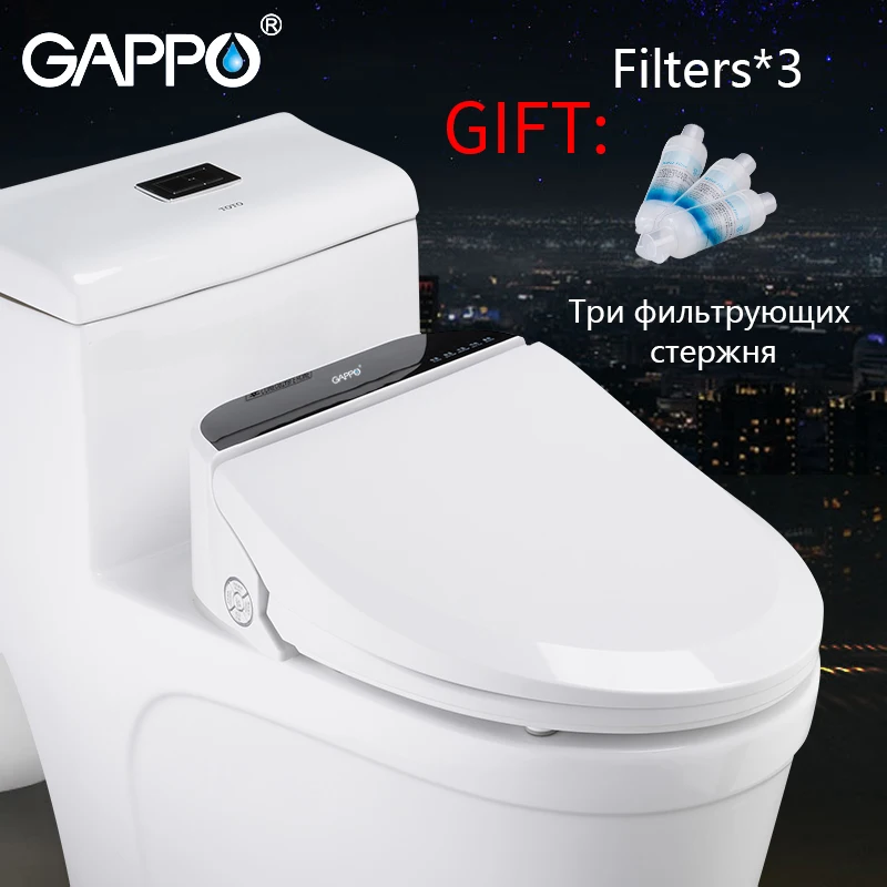 

GAPPO Smart toilet seats electronic toilet seat cover bidet Electric Bidet cover heated led light integrated children