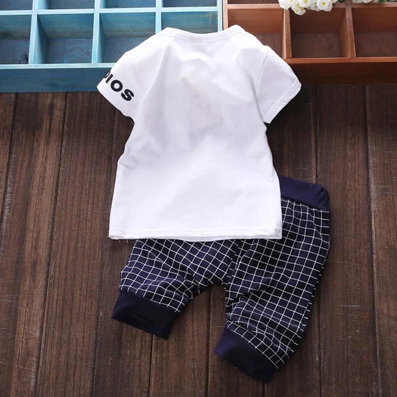 Pudcoco/Одежда для мальчиков, детская спортивная одежда для маленьких мальчиков, футболка+ штаны, комплект одежды