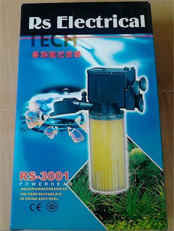 

RS-3001 Aquarium multi-functional 3 in 1 Portable aquarium internal filter water pump air pump for fish tank free shipping