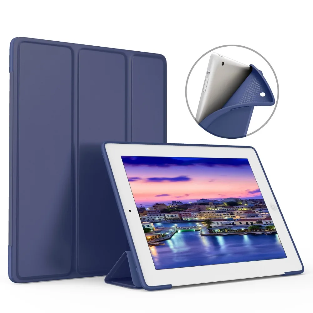 

For Apple iPad 4 case Shockproof Case Cover Silicone ZOYU For iPad Retina Smart Case Slim Designer Tablet PU For ipad 2 Case