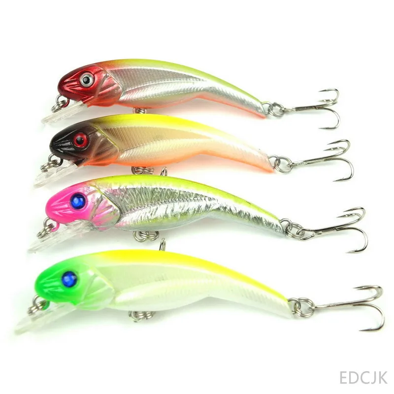 Minnow Fishing Lure Hard Plastic Luminous Artificial Lures 3D Fish Eyes