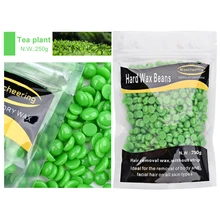 ELECOOL 250 г воск для удаления волос для депиляции с ароматом зеленого чайного дерева, крем для удаления полос, твердый воск, щетка для лица и удаление волос в бобах