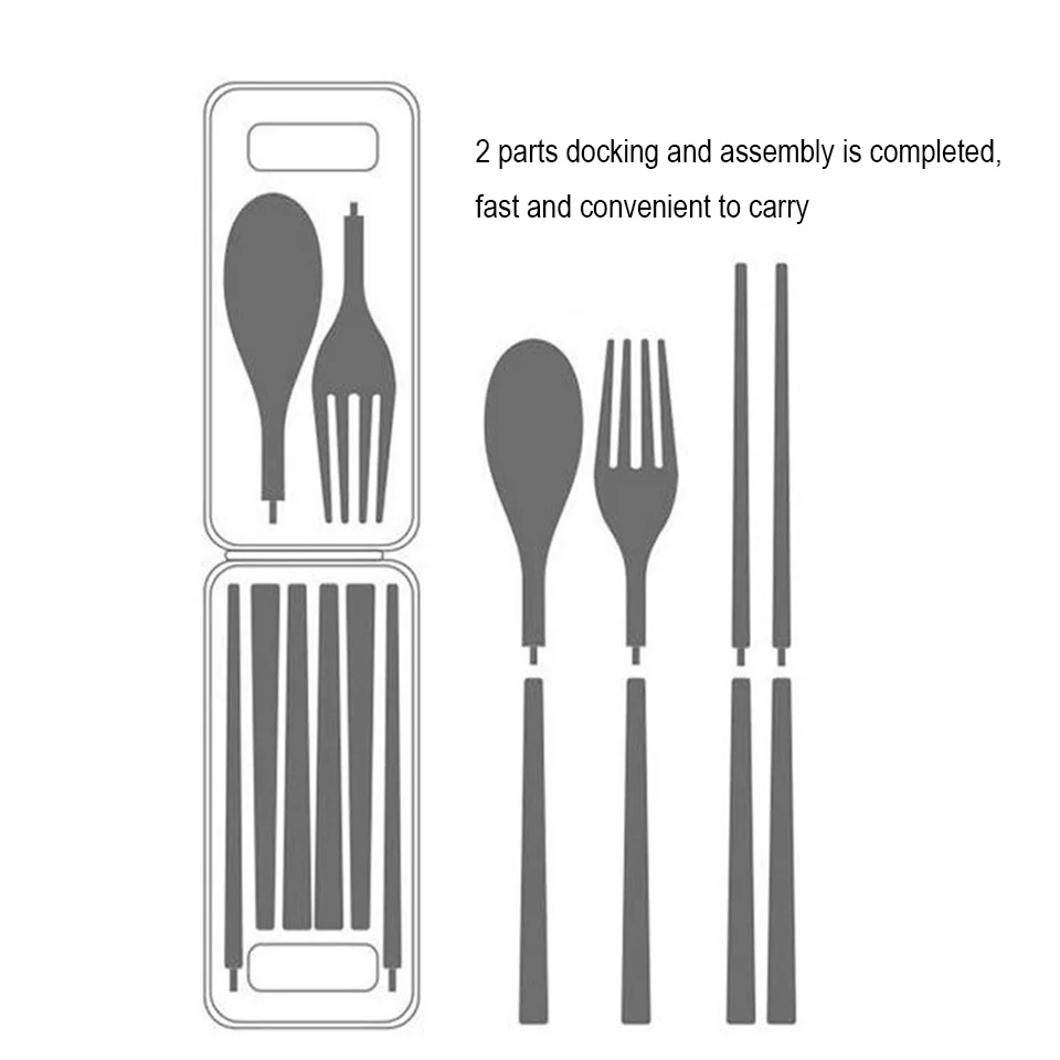 BORREY пищевой пластиковый набор столовых приборов для детей походная посуда наборы Посуда Ложка Вилка Кемпинг путешествия посуда