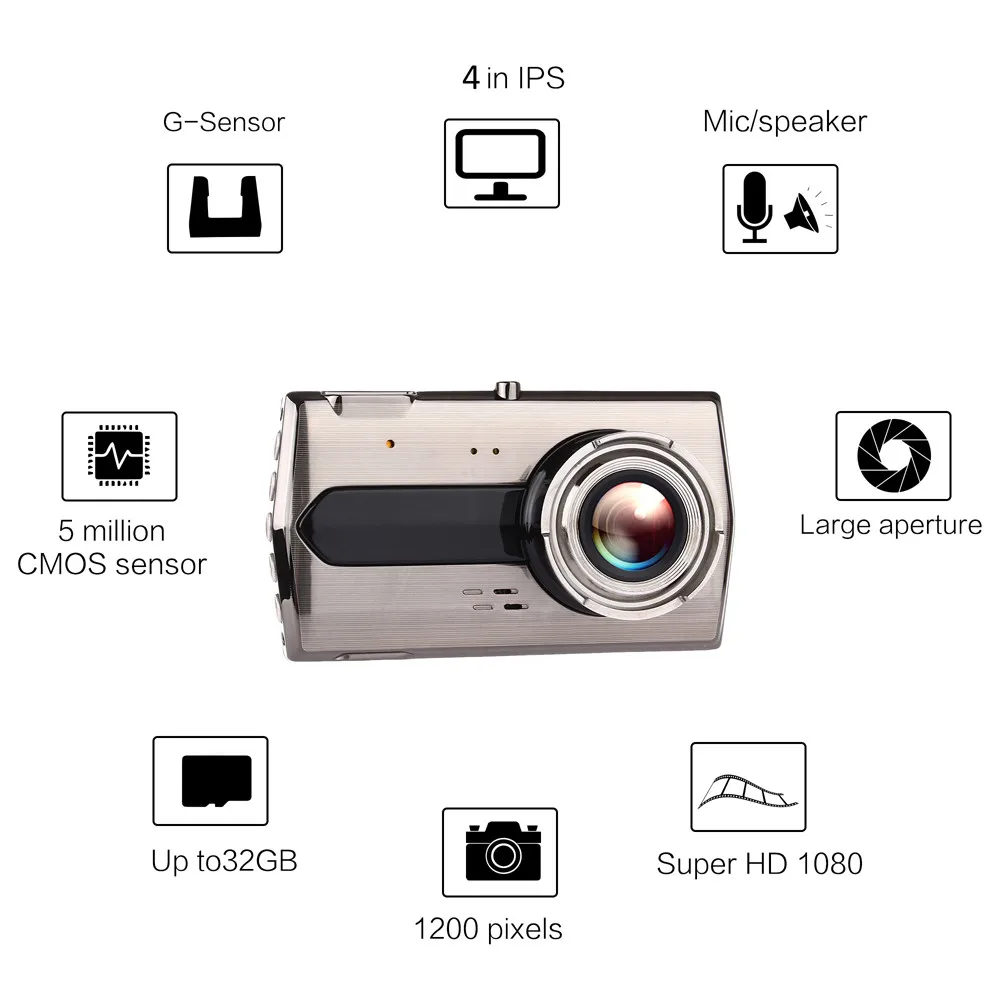 Arival Горячая Распродажа Автомобильный видеорегистратор 4 дюйма LCD FHD 1080 p 170 градусов широкоугольный видеорегистратор для приборной панели камеры дропшиппинг Full Hd