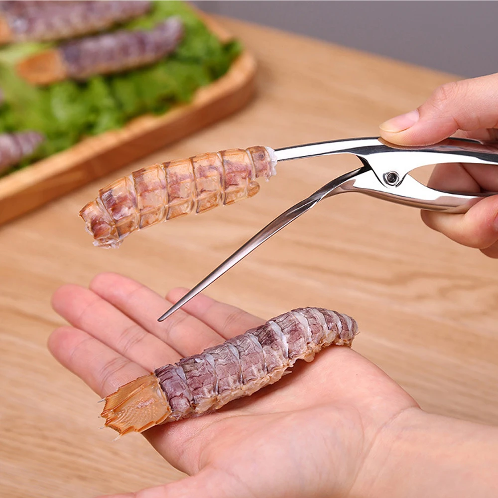 

Smart Shrimp Peeling Plier Kitchen Tools Gadgets Seafood Tools Portable Stainless Steel Shrimp Peelers Prawn Deveiner Peel 2019