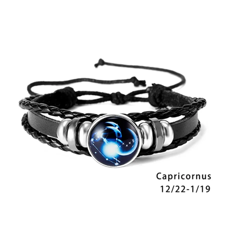 Мужской светящийся 12 браслет Созвездие Leo Scorpio Capricorn Virgo Aries Gemini Pisces Телец Водолей браслет "Весы" Поиск - Окраска металла: BF00001-10