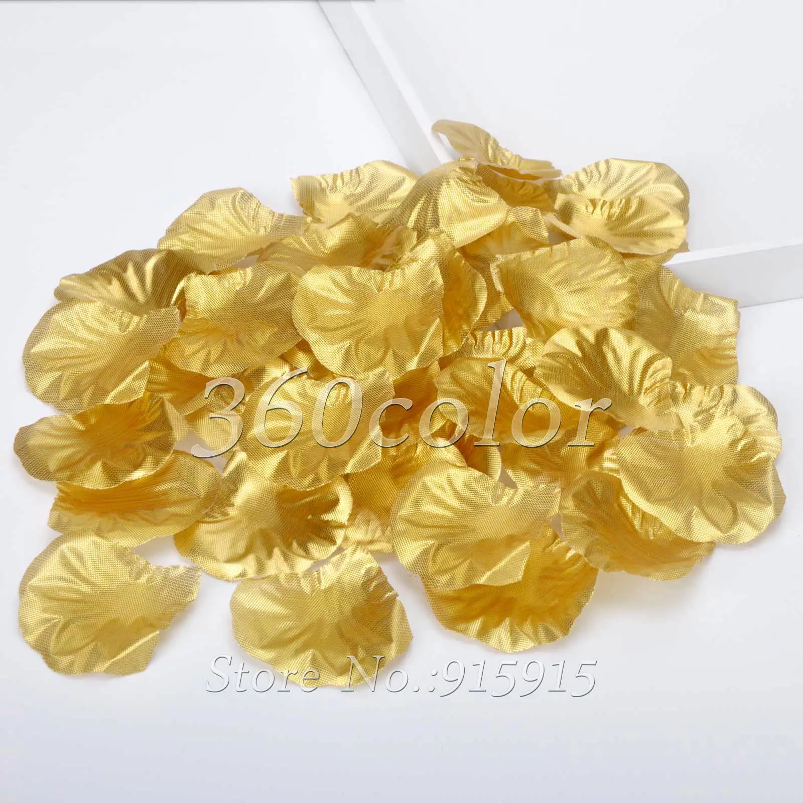 

100pcs/lot Gold Silk Rose Petals Flower Celebration Wedding Party Banquet Decor Many Colors Hot Sale