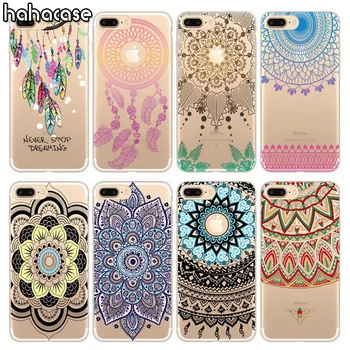 

500pcs Henna White Floral Paisley Flower Mandala For iPhone XS Max XR X 8 7 6 6S Plus Colourful Landscape Painted Soft TPU Cover