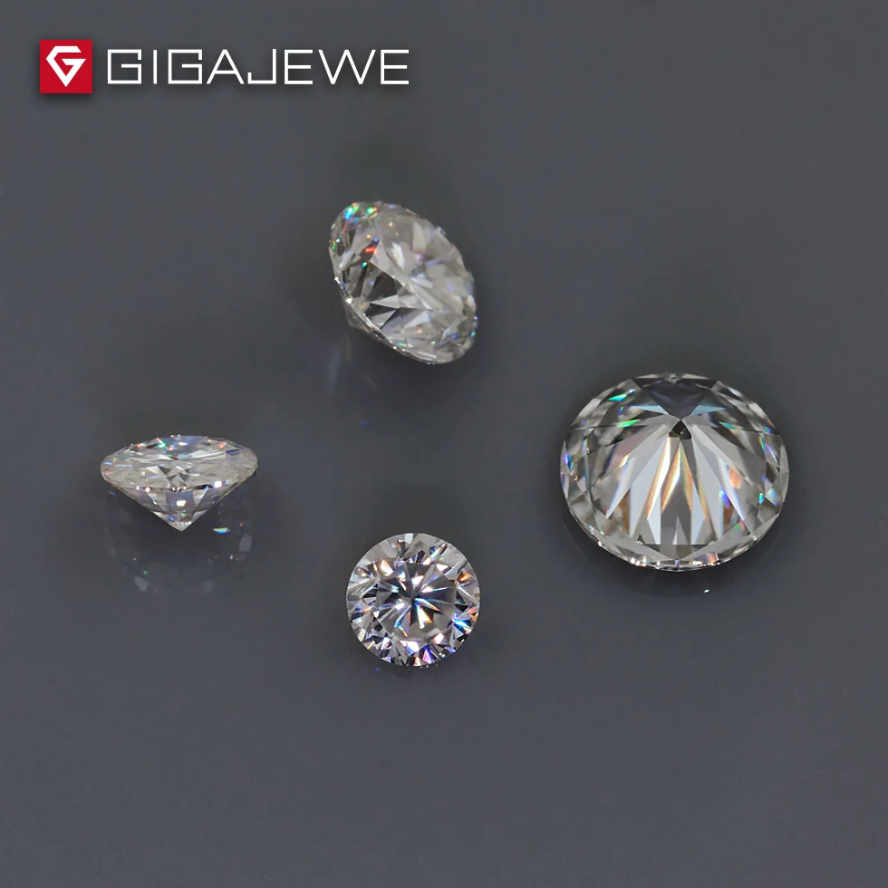 GIGAJEWE EF цвет 0.8ct 6 мм VVS1 Круглый отличная огранка Муассанит сыпучий Камень Алмазный тест прошел лабораторный драгоценный камень для изготовления ювелирных изделий