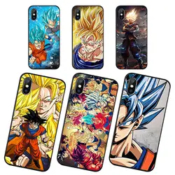 Имидо Dragon Ball z goku DragonBall черный мягкий силиконовый чехол для iPhone X XS XR XSMax 5 5S SE 8 8 плюс 7 7 plus 6s 6s плюс