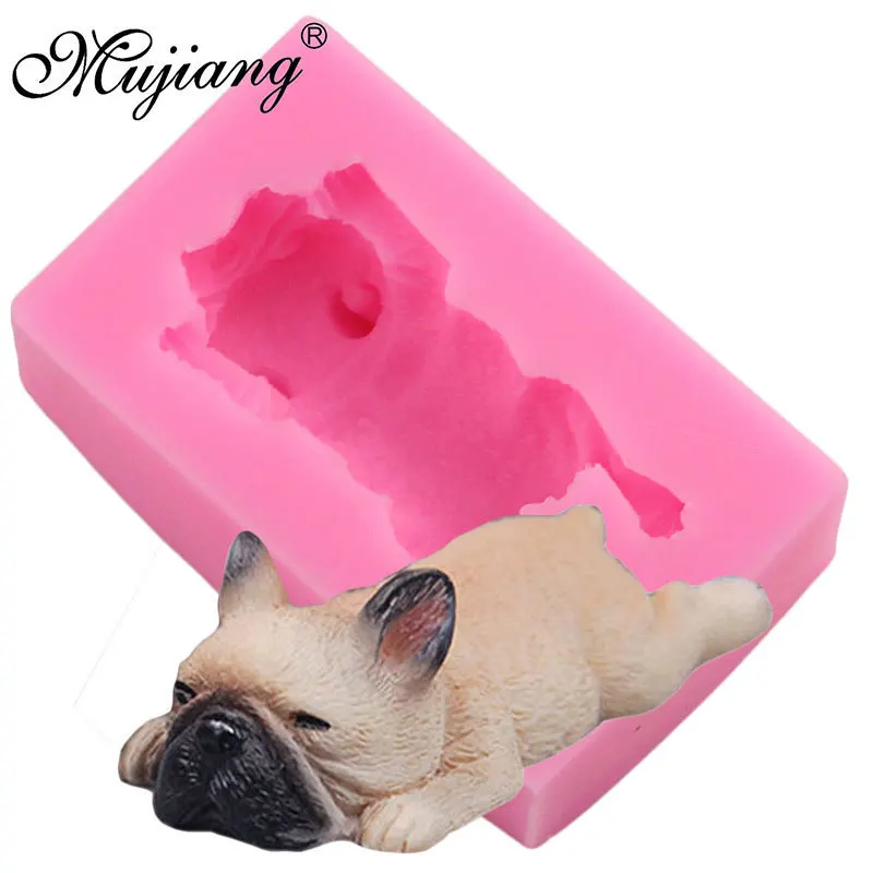 3D силиконовая форма для мыла в виде милой собачки для выпечки DIY Инструменты для украшения тортов из мастики желе Конфеты Шоколад Полимерная глина форма для мастики