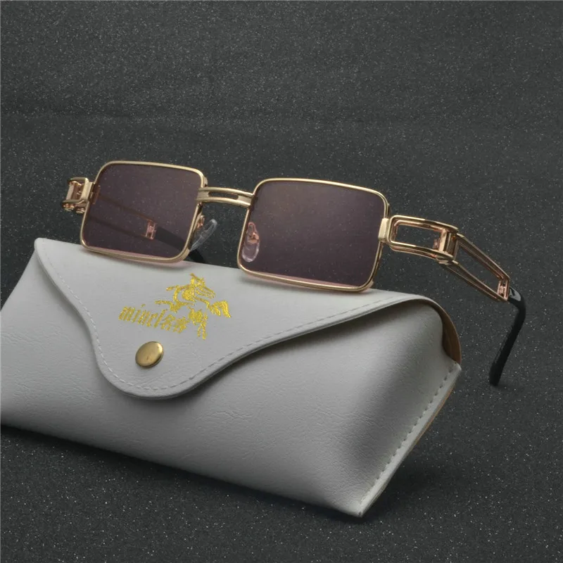 Square Hip hop Sunglasses Women punk Goggles Yellow Lens Men Luxury Brand Metal Frame Mirror Optical Sun Glasses UV400 NX | Аксессуары