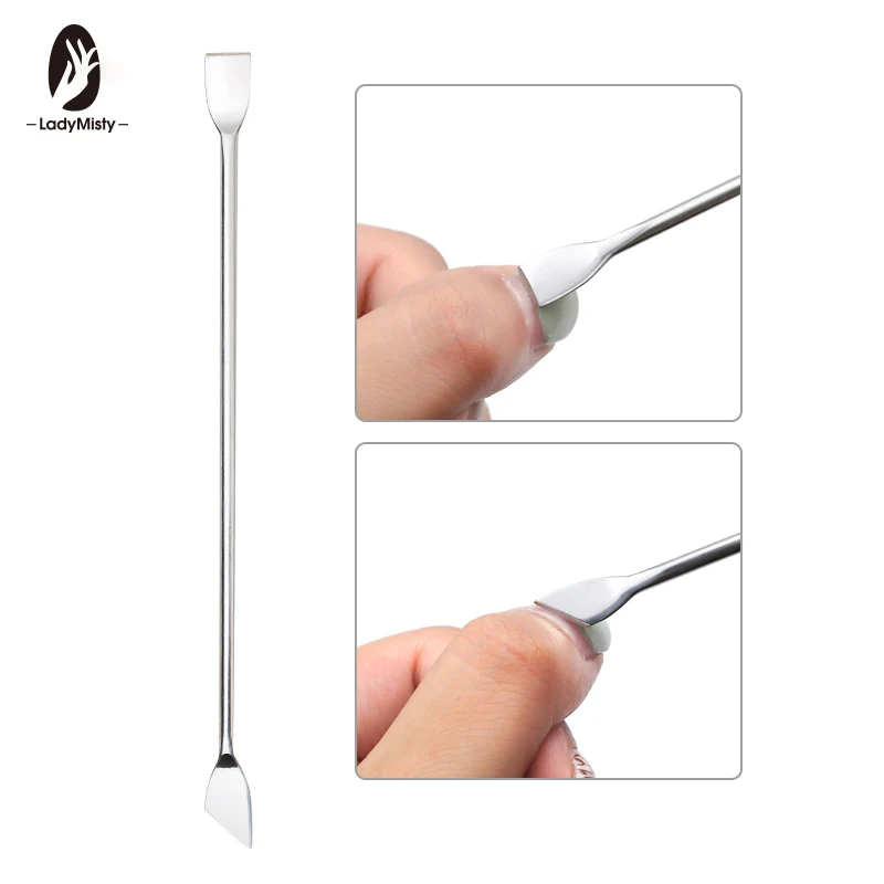 

Ladymisty Stainless Steel Soak Off UV Gel Polish Nail Remover Double Sided Finger Dead Skin Push Nail Cuticle Pusher Manicure
