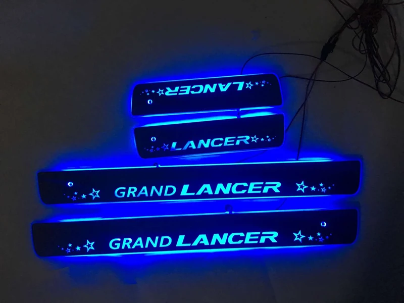 Для LANCER двери Динамический светодиодный светильник накладка Добро пожаловать педаль; автостайлинг мерцающие дверные пороги освещение для MITSUBISHI GRAND LANCER