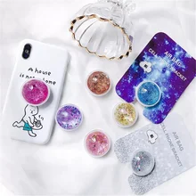 Держатель для телефона, подставка, 3D красочное кольцо с зыбучим песком, держатель для iPhone, смартфона, кольцо-держатель мобильного телефона, Настольный кронштейн, держатель телефона