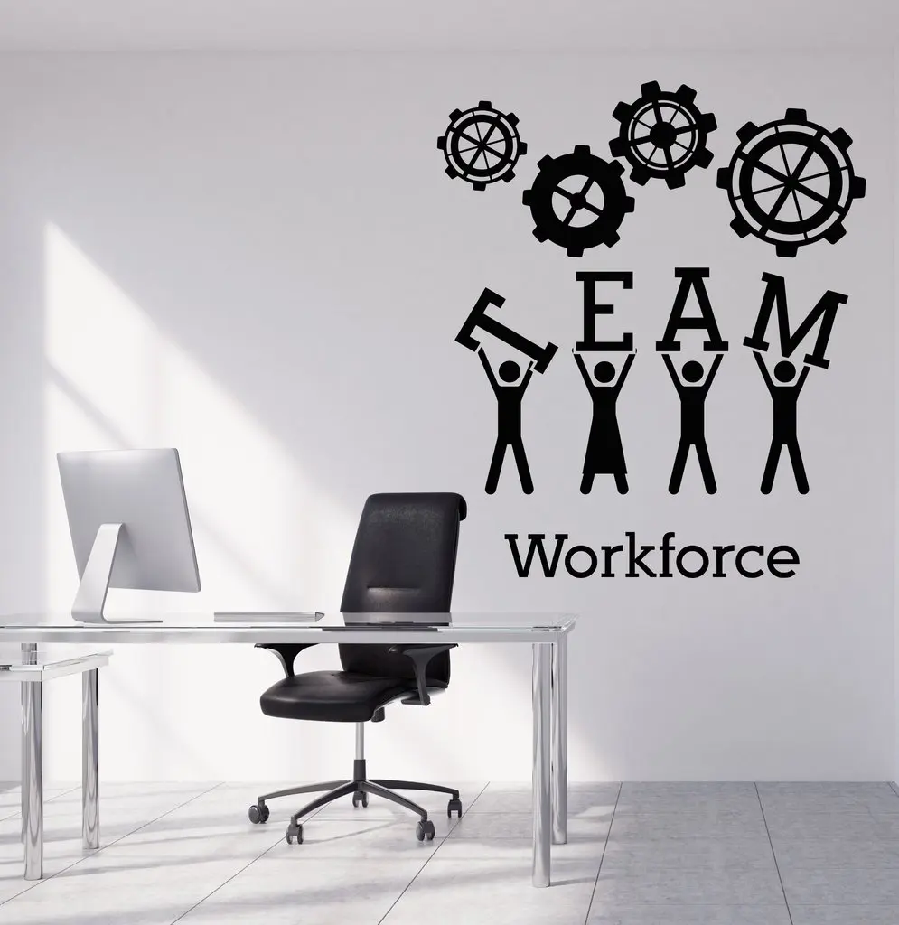 Team Business Work Wall Sticker Vinyl Wall Decals Teamwork Office