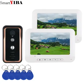 

SmartYIBA RFID Keyfobs Access Control 7 inch Monitor Video Door Phone Doorbell Intercom System Video interphone kit