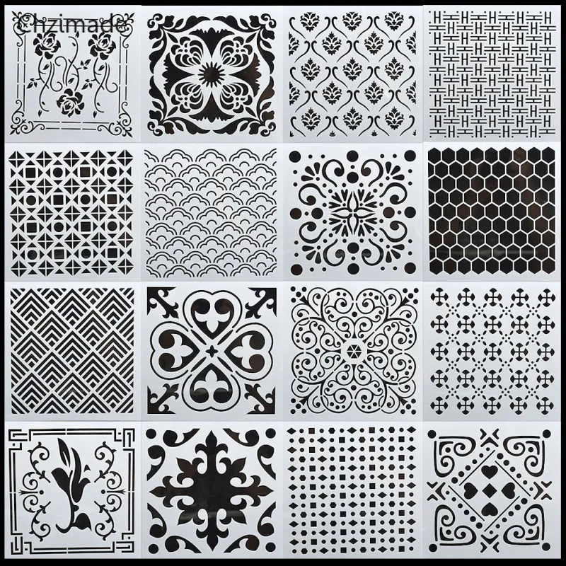 

Chzimade 20cm Simple DIY Craft Plastic Layering Stencils Painting Scrapbooking Stamping Embossing Album Card Template