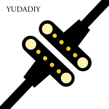 Universal T-shape Smart watch Smart bracelet magnetic data charging Cable 4-pin 9mm USB port emergency chargers Support DM98