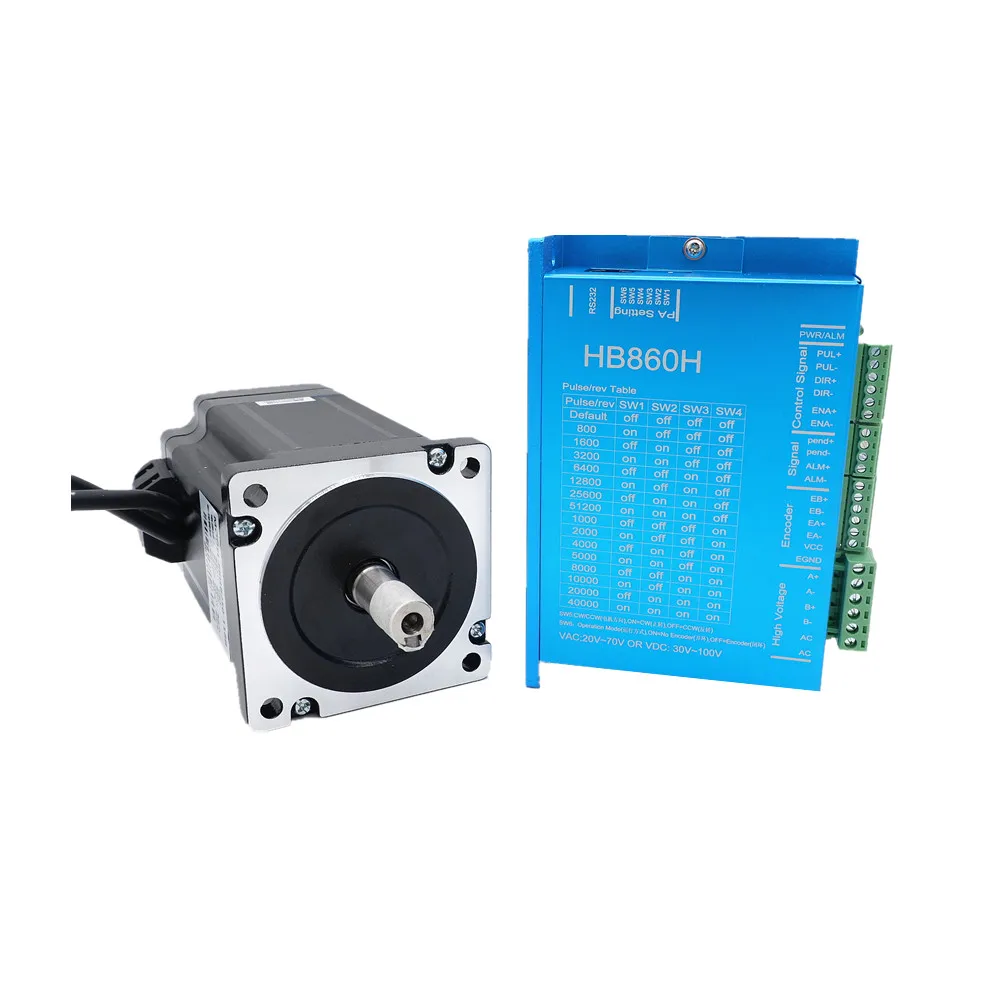US $134.10 Nema 34 Stepper Motor Driver 85NM Servo Motor 86HB250118BHB860H ClosedLoop Step Motor 85NM 86 Hybrid Closed Loop 2Phase