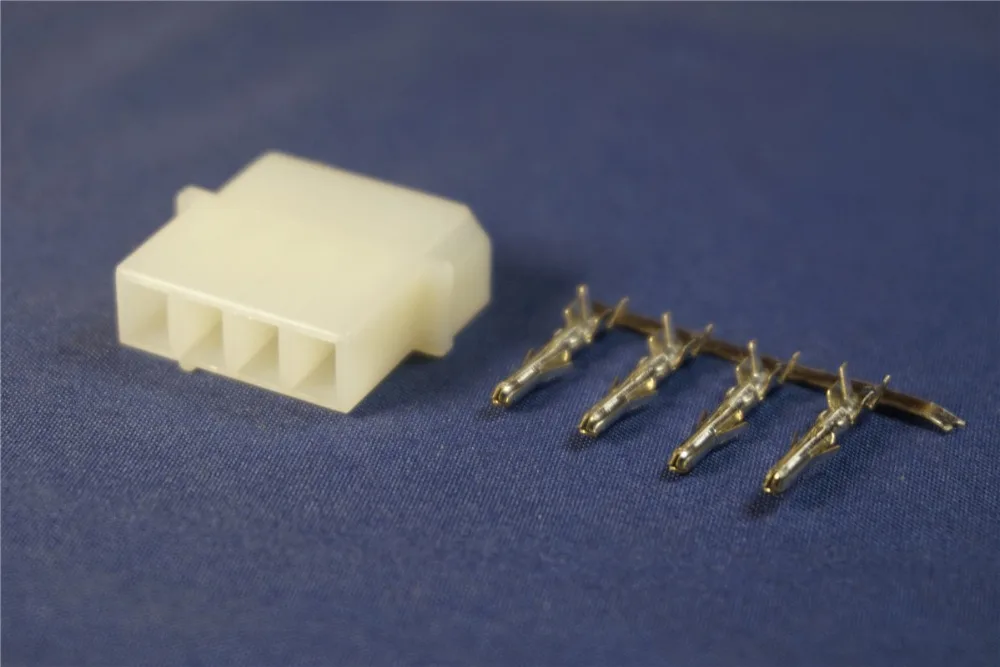 

50 Sets Housing & Terminal ATX / EPS Molex 5.08 mm 4 Pin Male Plug Power Connector Male Contact Pin for ATX EPS Power Cable IDE