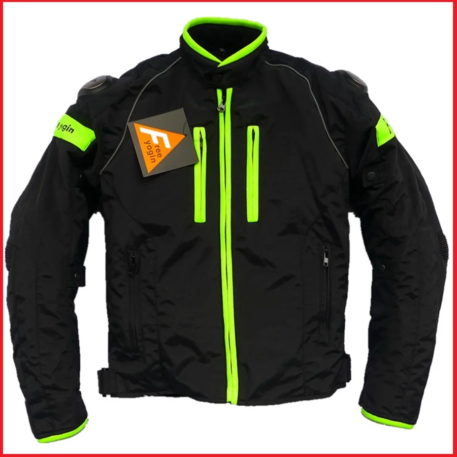 

Free shipping 1pcs New Men Motorcycle Riding Jacket Men Winter Warm Racing Clothes With 5pcs pads