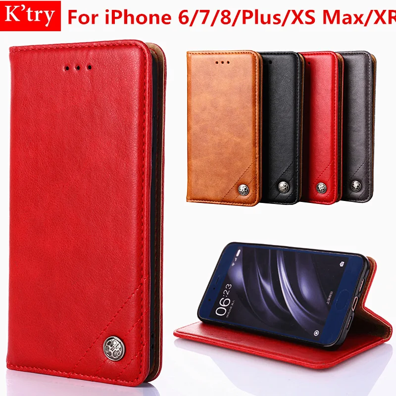 XS Max XR Флип Ретро Кожаный чехол для iPhone 6 6s Plus роскошный держатель карт кошелек 7 7plus