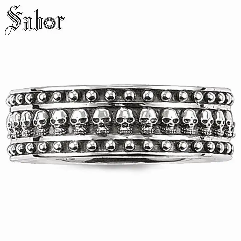 

Band Ring Skull 925 Sterling Silver Ring Gift for Women & Men,Female Wholesale 2019 Handmade Jewelry thomas