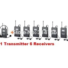 Takstar WTG-500/WTG 500 UHF Беспроводная аудиосистема для туристического гида/синхронного перевода 1 передатчик+ 6 приемников
