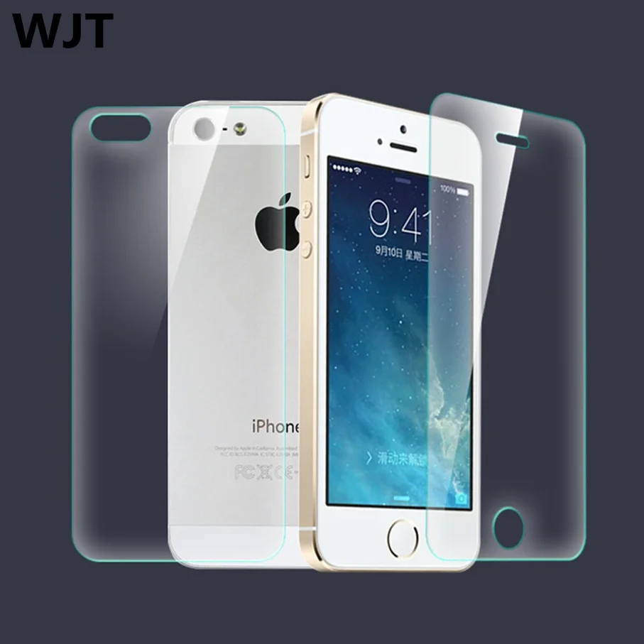

Front+Back 2X Tempered Glass For iPhone 8 7 6 s 5 5s 4s 4 Screen Protector For iPhone X 6s 7 8 Plus Protective Film GLAS SKLO