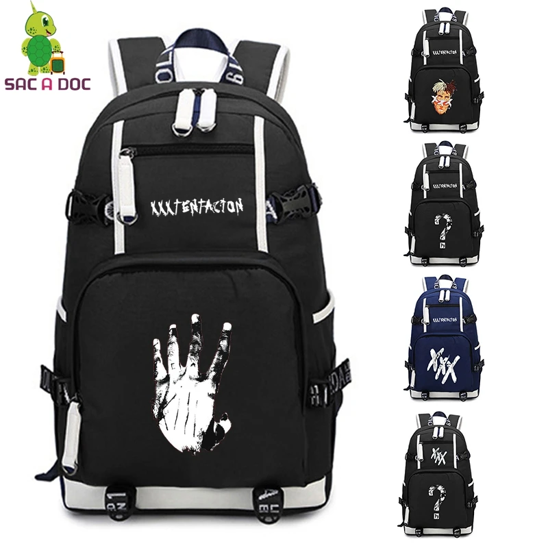 

XXX Tentacion Backpack Fashion Canvas Back Pack Travel Bagpack Laptop Backpacks College Bag Unisex Casual Large Capacity Mochila