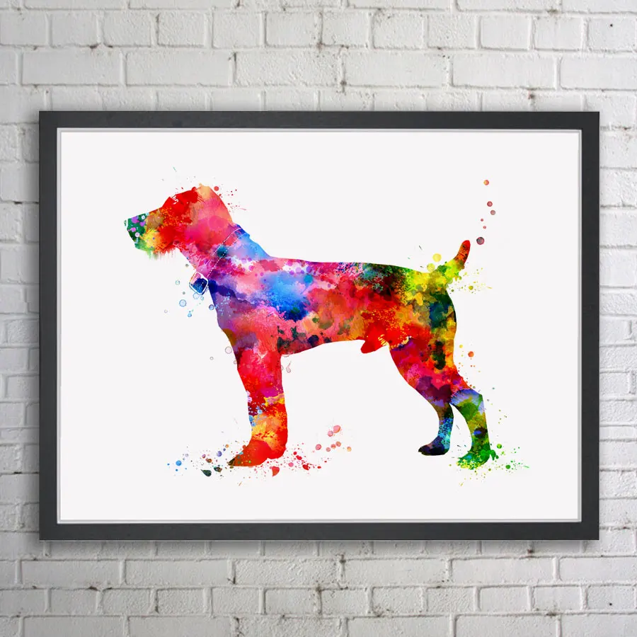 Watercolor Dog Art Pictures Nursery Home Decor Dog Art Print Watercolor