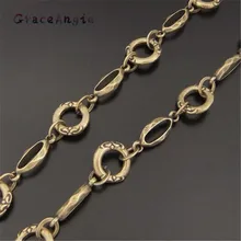 1PCS Antique Bronze Ready To Use Necklace Brass Chain 13*13*3MM 04073