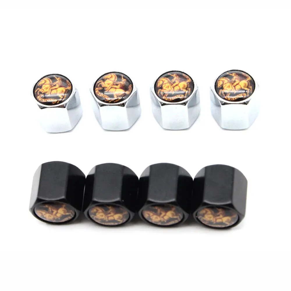 

4 Pcs/Set Zinc Alloy Riding Man Style Tire Valve Stem Cap Tire Wheel Stem Air Valve Caps for Auto Cars