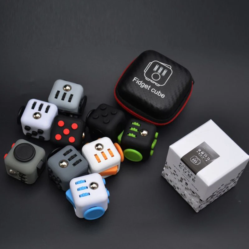 

11patterns Squeeze Fun Stress Reliever Gifts Fidget Cube Relieves Anxiety and Stress Juguet For Adults Fidgetcube Desk Spin Toys