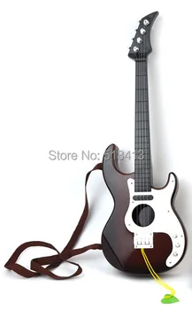 Mini Guitarra de juguete de simulación para niños, instrumento musical de juguete de plástico de cuatro cuerdas, 2020
