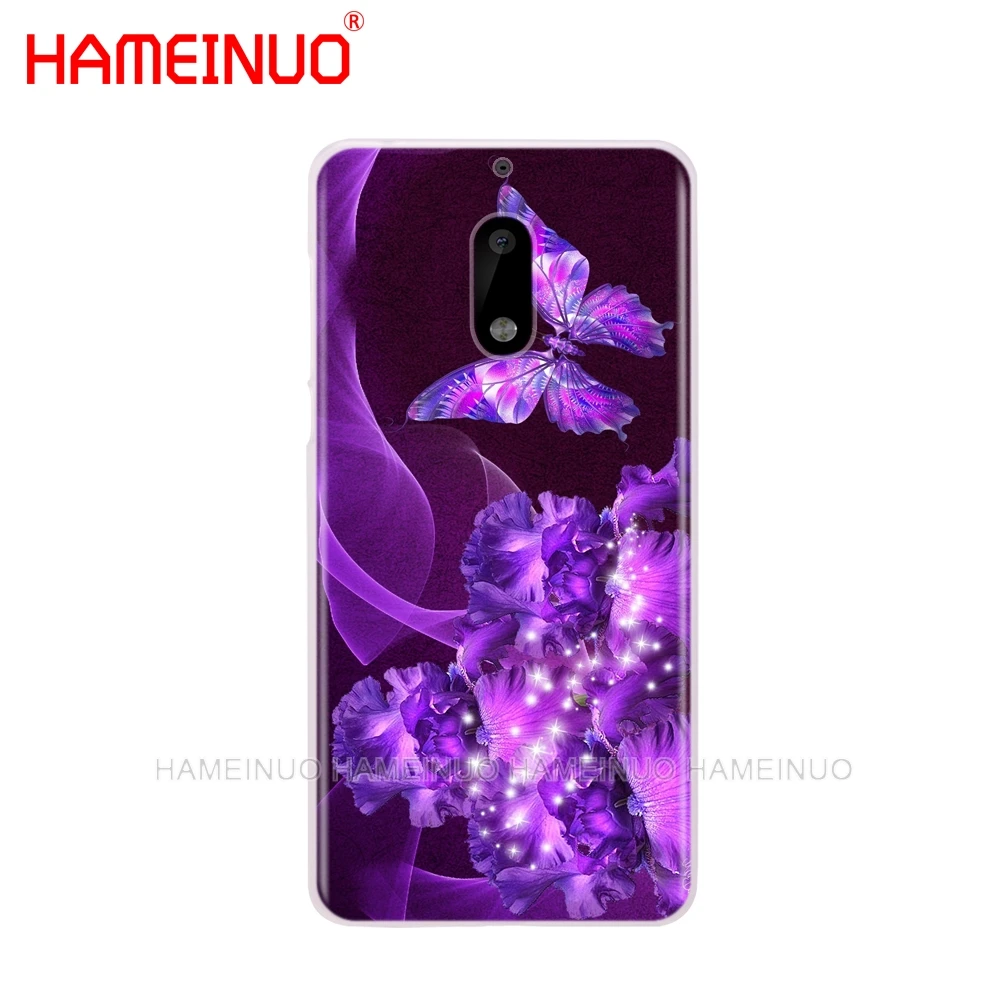 HAMEINUO чехол для телефона с бабочками на белых розах и цветами Nokia 9 8 7 6 5 3 Lumia 630 640 640XL