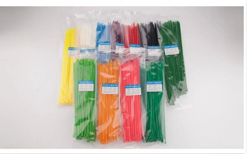 

Color self locking nylon cable tie 5*250mm 4.8mm width width plastic bundle wire cable tie red yellow green 100PCS