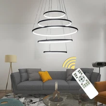 New Circle Rings Modern LED Chandelier Lights For Living Room Bedroom 5 4 3 2 Tiers Fashion Led Chandelier Home Lighting Fixture