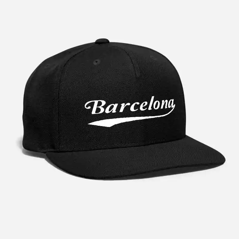 

Barcelona Hat Embroidered Customized spain Espana palm trees vacation Spanish Football Soccer Unisex Adjustable Snapback hat