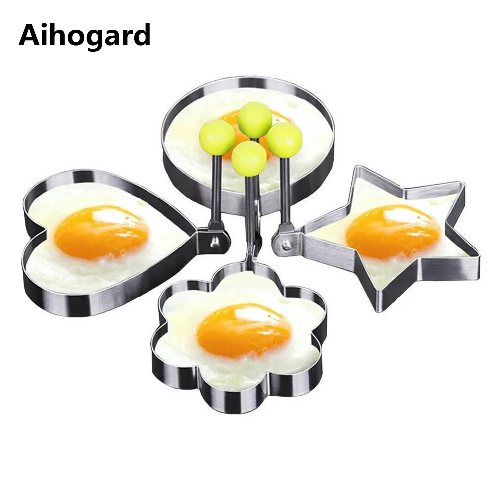 

Newest Creative EGGs Cooking Omelette Tools Fired Eggs Pancake Mould Mold Device Stainless Steel Frying Egg Kitchen Gadgets