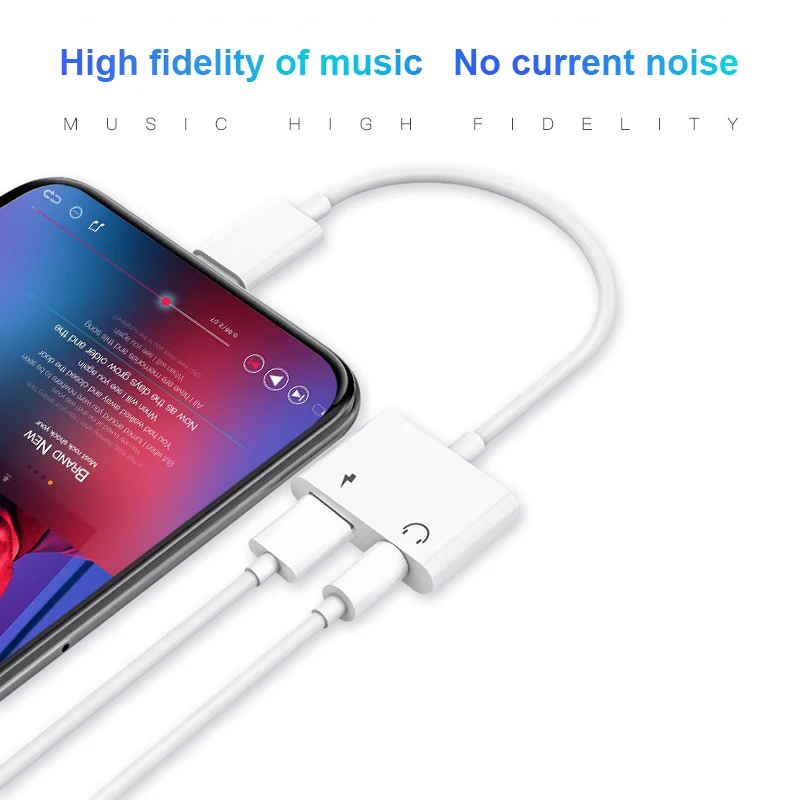 AOXIN зарядный аудио адаптер для Apple iPhone 7 8 Plus XS Max ios 12 музыка и звонки для наушников аудио Зарядка адаптер конвертер