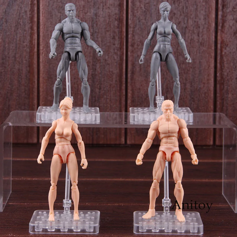 

Archetype Art Model 3.75" BODY KUN / BODY CHAN He She Grey Yellow PVC Movable Action Figure Collectilbe Model Toy 4 Styles 10cm