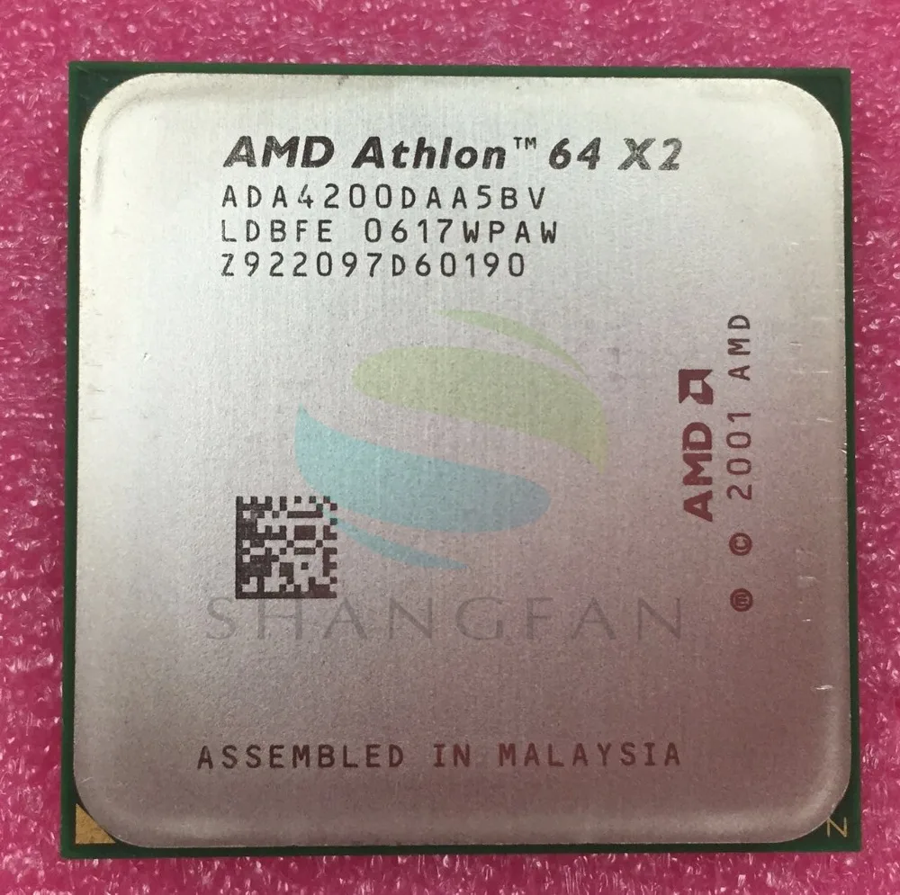 AMD أثلون X2 4200 + 2.2 GHz ثنائي النواة معالج وحدة المعالجة المركزية X2 4200 ADA4200DAA5BV ADA4200DAA5CD 89 W المقبس 939pin سطح المكتب وحدة المعالجة المركزية