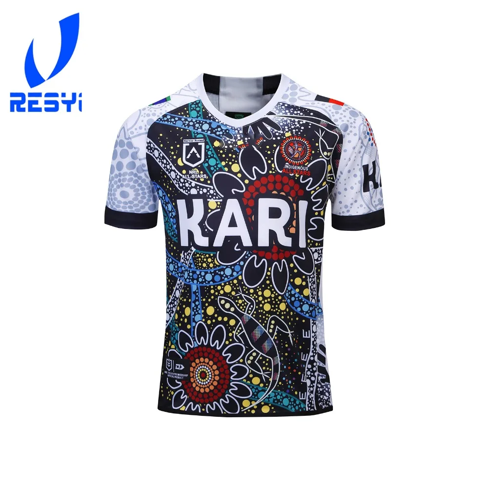 

RESYO for 2019 All-Stars INDIGENOUS Rugby Jersey NRL Sport shirt Size:S-3XL Free Shipping