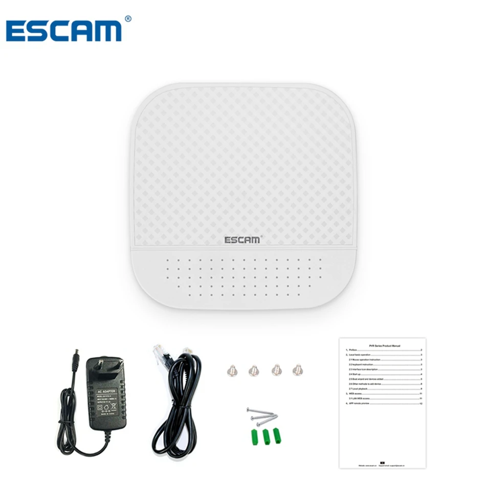 

ESCAM PVR204 1080P 4+2CH ONVIF NVR PVR with 2CH Cloud Channel Video Recorder for IP Camera System