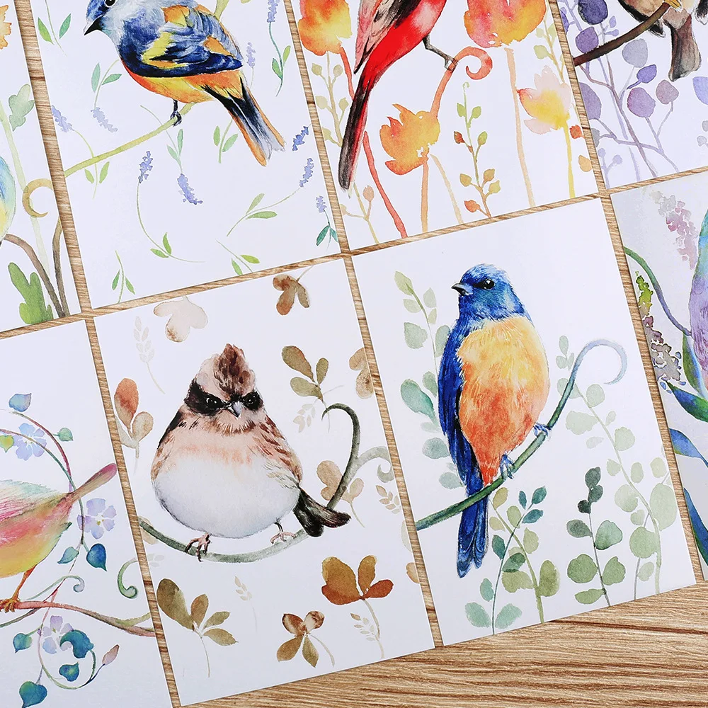 30pcs spring birds singing style card multi-use as Scrapbooking party invitation DIY Decoration gift message postcard | Дом и сад