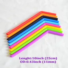 50 шт./лот BPA- силиконовая трубочка фруктовый сок соломы, силикагель молочный чай соломы, питьевая Солома для Йети чашки 30 унций