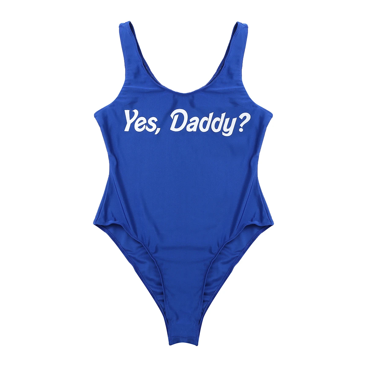 Женский купальник, боди, yes Daddy, спортивный монокини с буквенным принтом, пляжная одежда, купальный костюм с высокой талией, купальник-трико